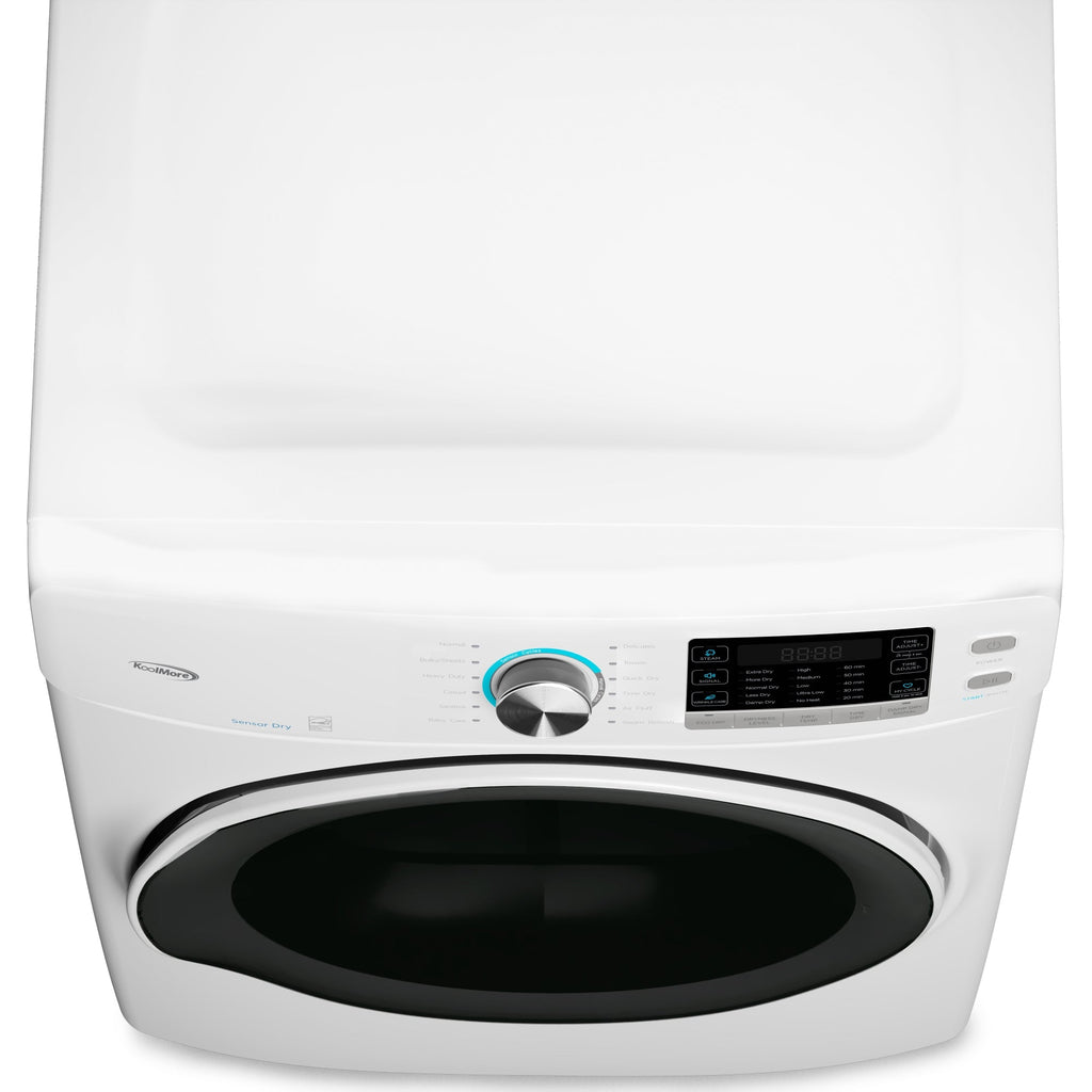 8 cu. ft. Large Capacity Stackable Vented Electric Front Load Dryer in White, 240V