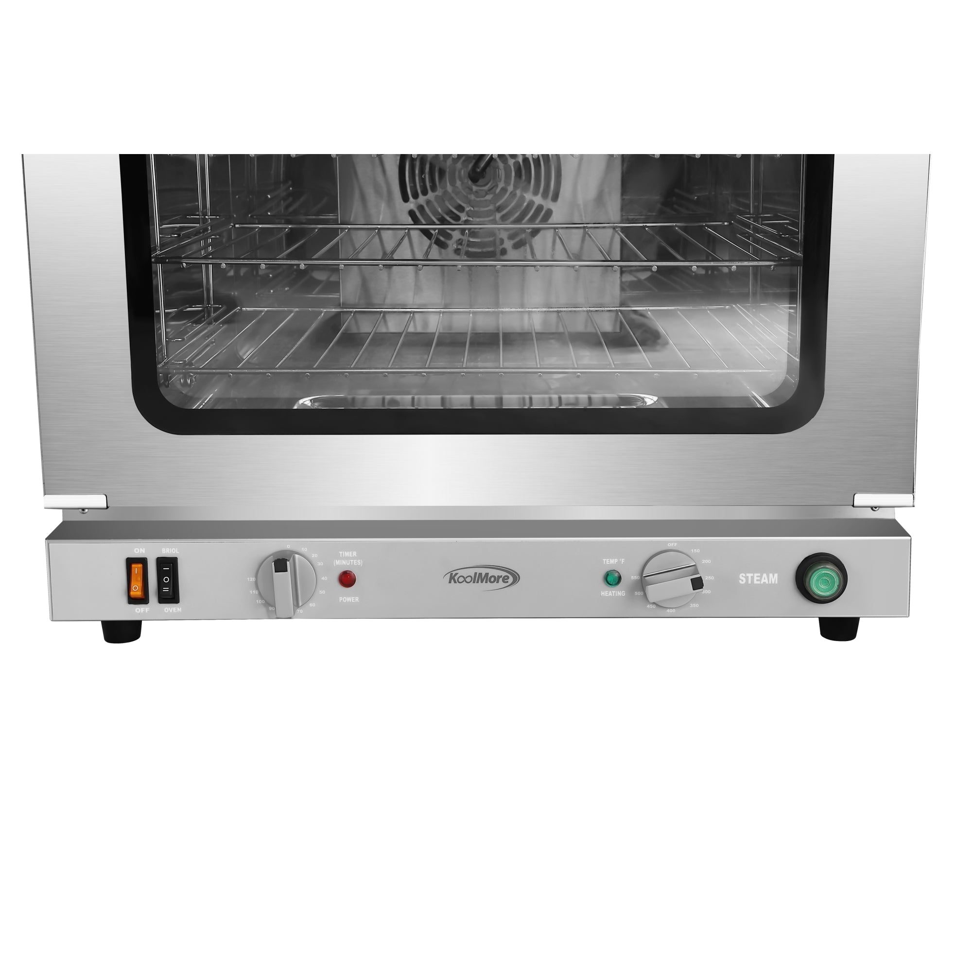 23 in. Countertop Convection Oven for Half-Size Pans with 4 Racks 2800W of Power and Steam Injection, 240V in Stainless-Steel