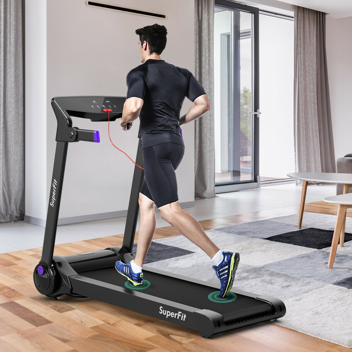 Costway 3HP Folding Electric Treadmill Bluetooth Speaker 58697023 New