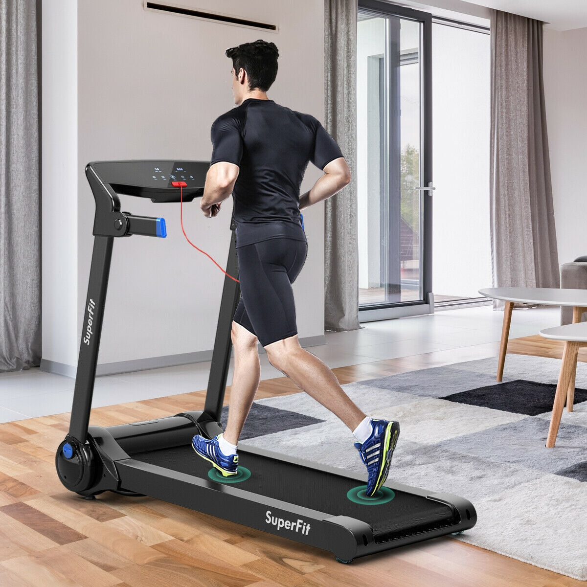Costway 3HP Folding Electric Treadmill Bluetooth Speaker 58697023 New