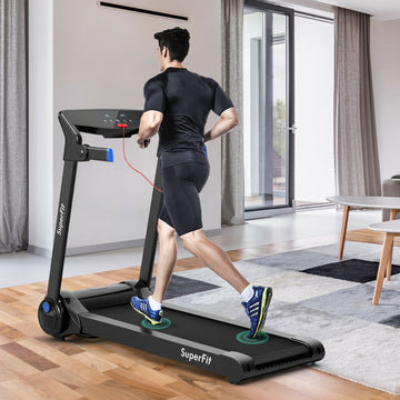 Costway 3HP Folding Electric Treadmill Bluetooth Speaker 58697023 New