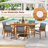 Costway 9-Piece Outdoor Acacia Wood Patio Dining Set for 6-8 68872462 New