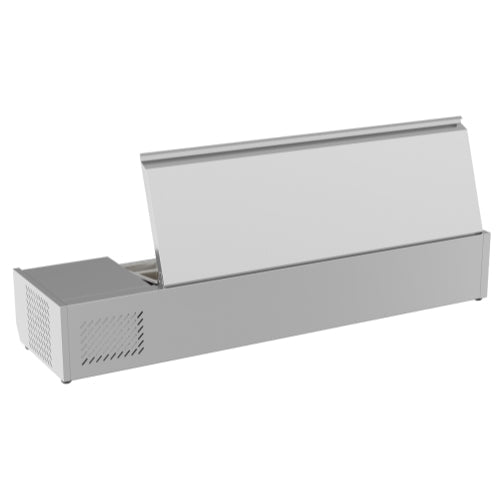 59 in. Six Pan Refrigerated Countertop Condiment Prep Station