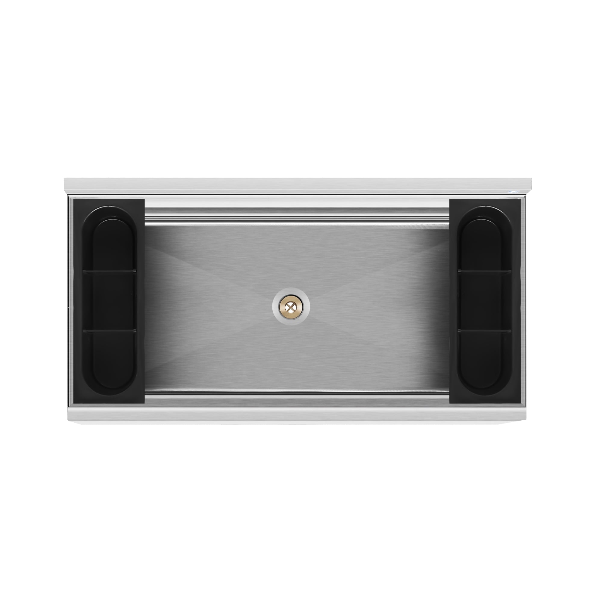 36 in. Commercial Underbar Ice Bin with Siding Lid in Stainless Steel