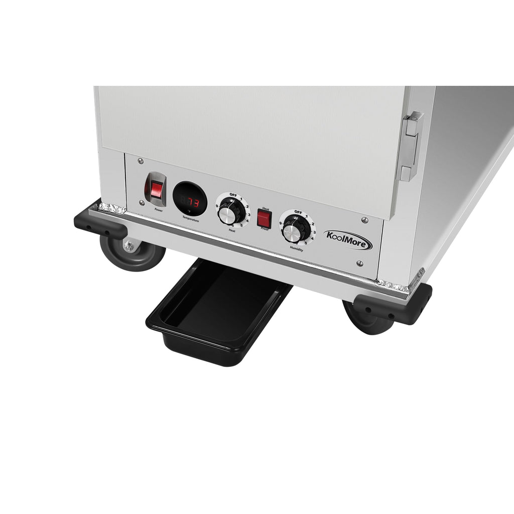 33 in. Commercial Insulated Heated Holding/Proofing  Cabinet with 36-Pan Capacity and Solid Dutch Doors in Silver