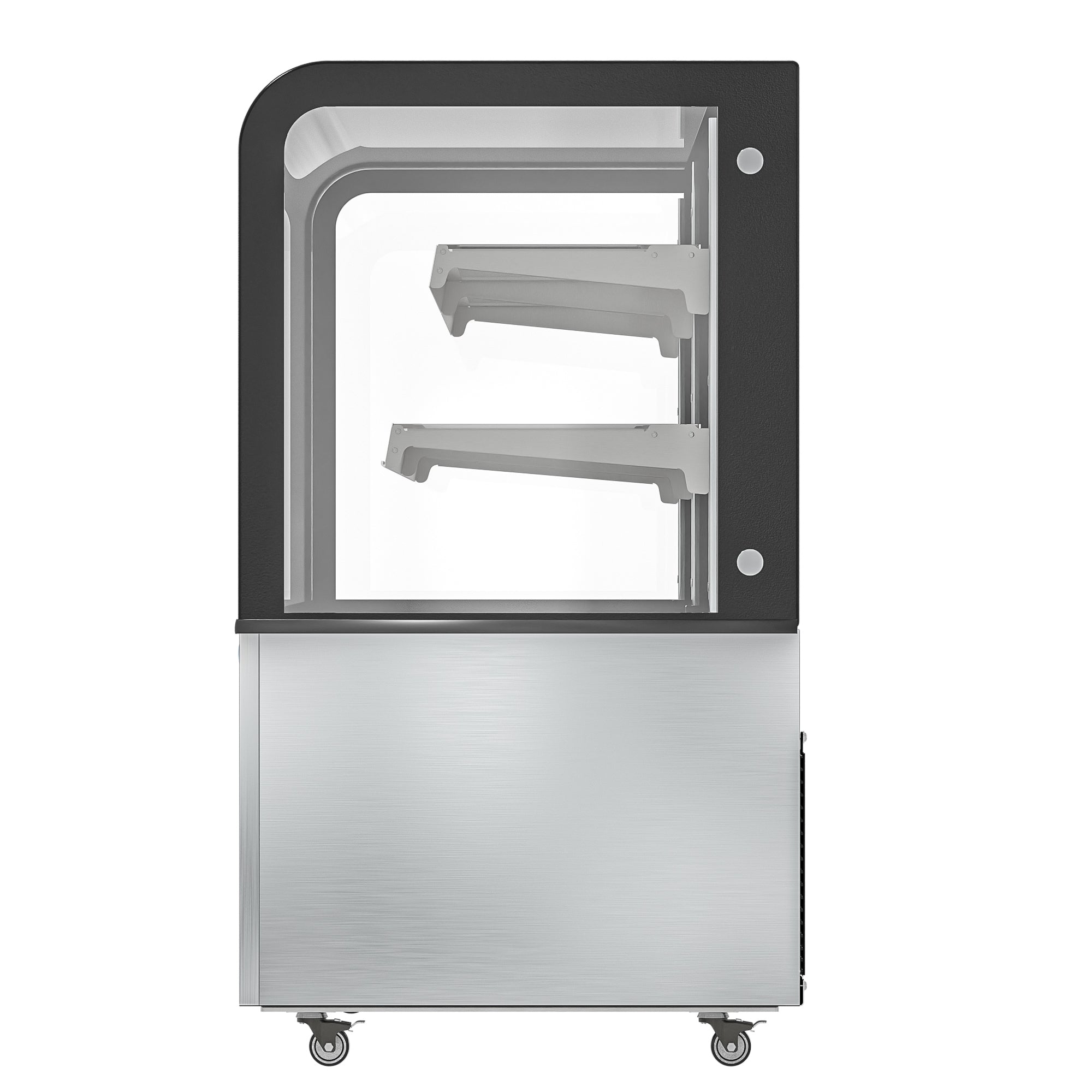 71 in. Dry Bakery Display Case with Front Curved Glass Protection, 20 cu ft.