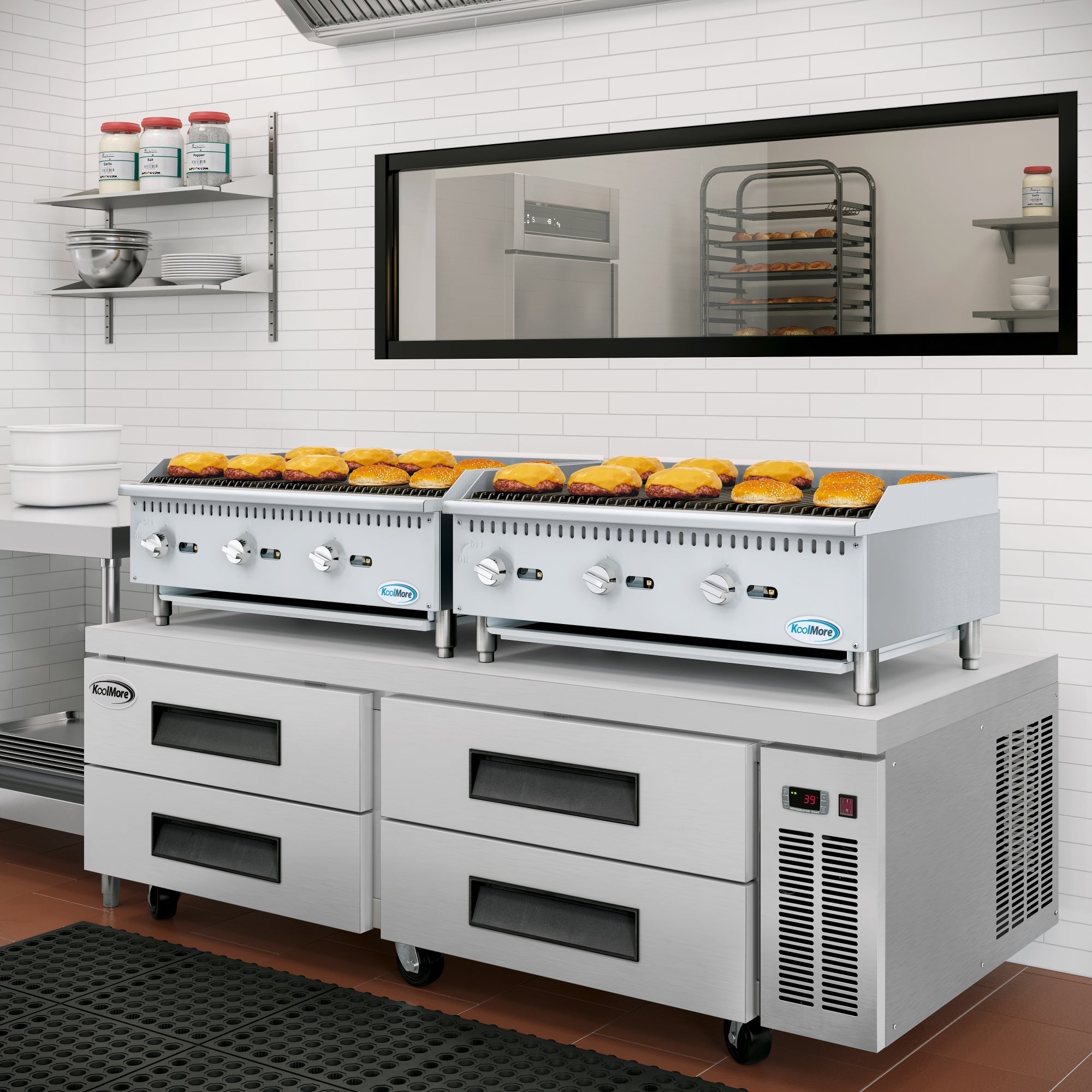 36 in. Commercial 3-Burner Natural Gas Charbroiler with 90,000 BTU in Stainless-Steel