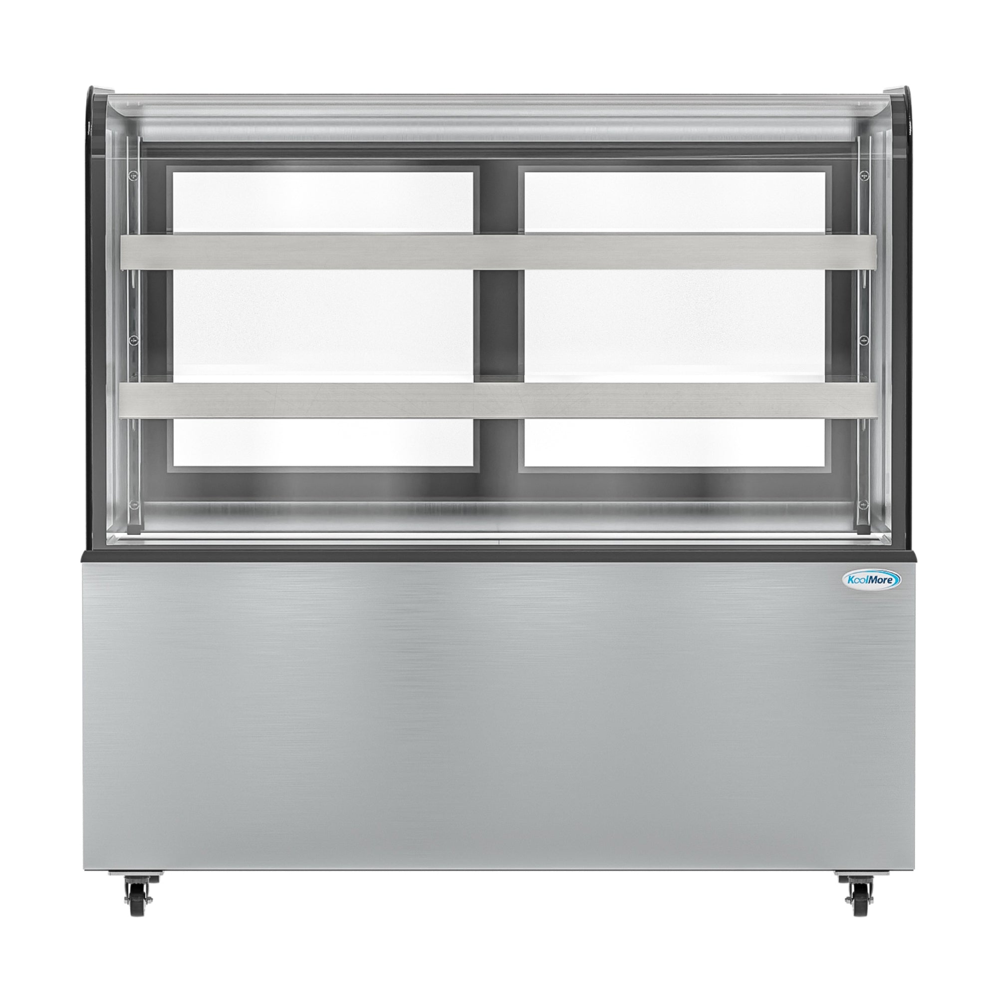 47 in. Dry Bakery Display Case with Front Curved Glass Protection, 14 cu ft.