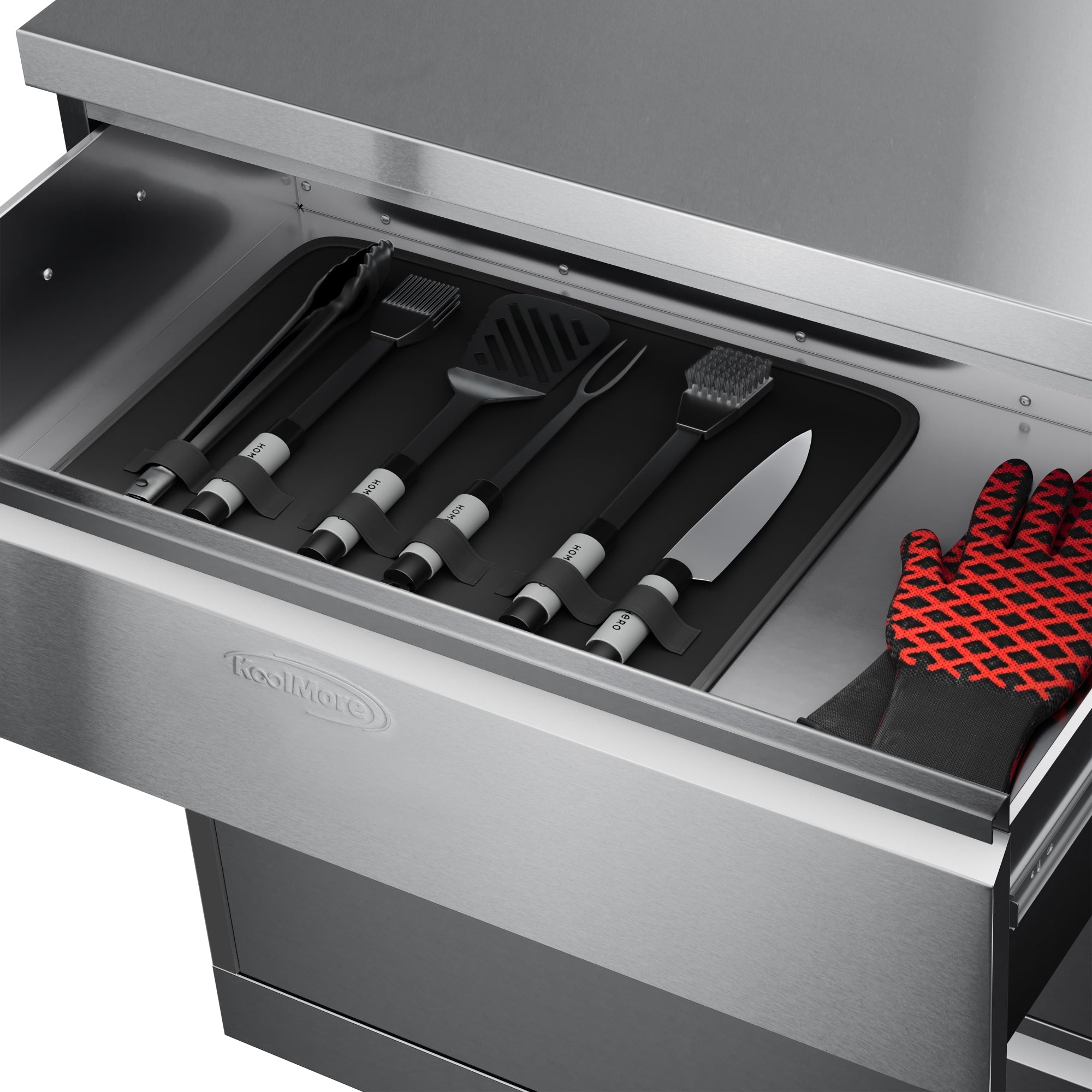 32 in. Stainless-Steel Outdoor Kitchen Cabinet with Three Drawers