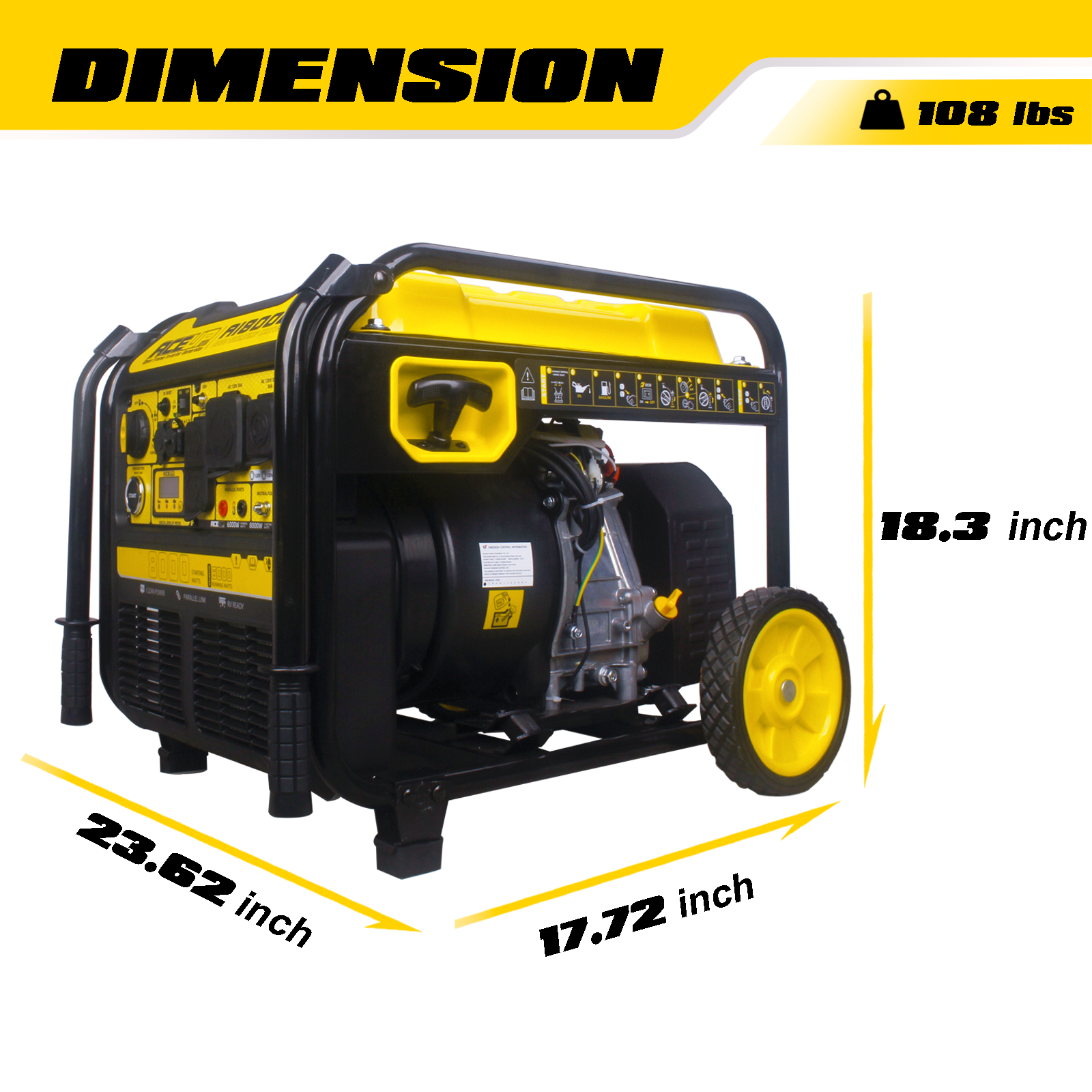Aceup Energy AI8000 6000W/8000W Generator 30A Inverter Gasoline Electric Start New