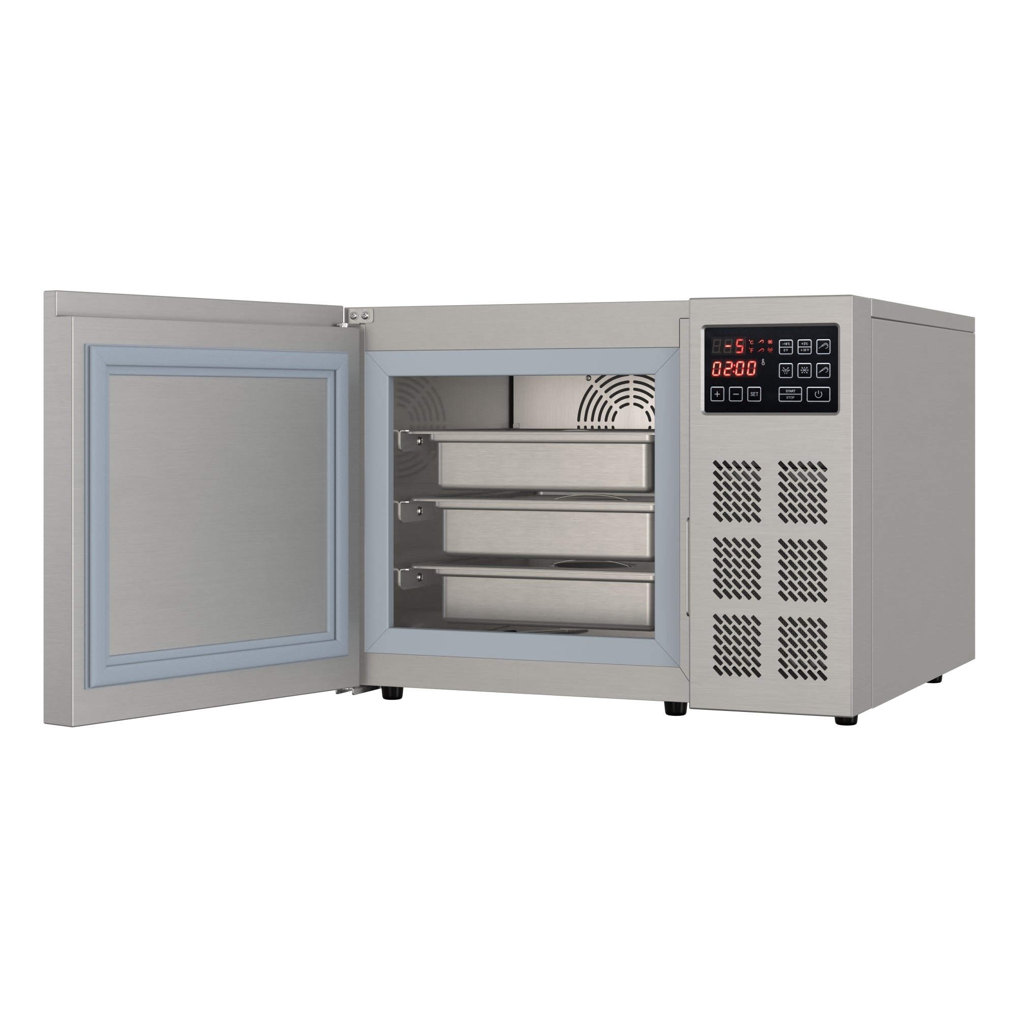 25 in. 3-Pan Commercial Countertop Blast Chiller 15 lbs Rapid Chill / 8.8 lbs Rapid Freeze with ETL for Safety and Sanitation in Stainless-Steel