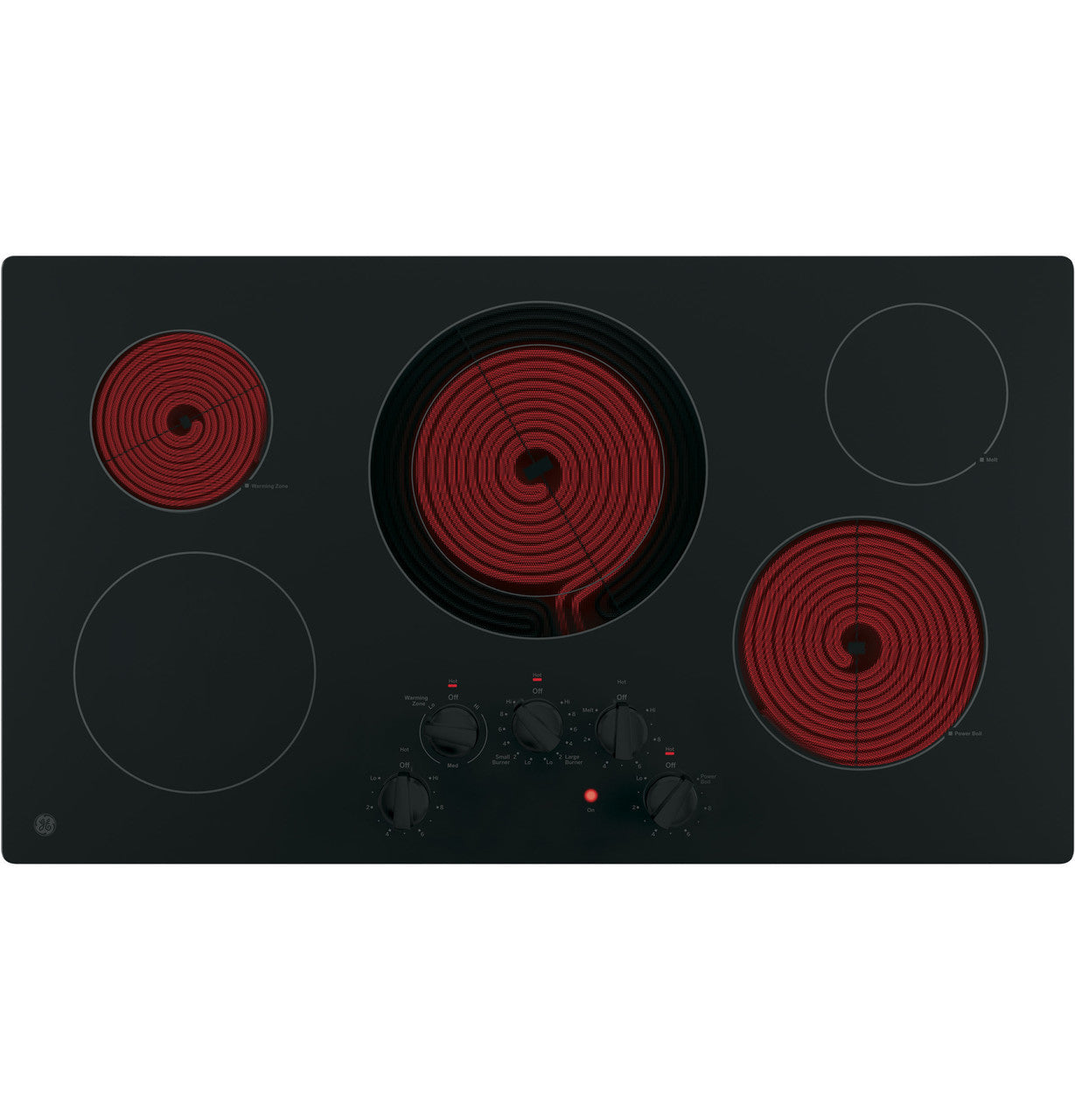 GE® 36" Built-In Knob Control Electric Cooktop
