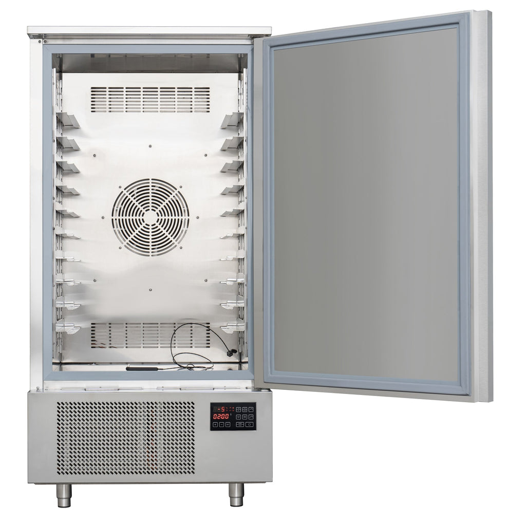 31 in. 10 Full-Size Pan Commercial Reach-In Blast Chiller, 88 lbs Rapid Chill / 77 lbs. Rapid Freeze in Stainless-Steel