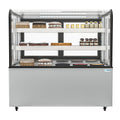 47 in. Dry Bakery Display Case with Front Curved Glass Protection, 14 cu ft.