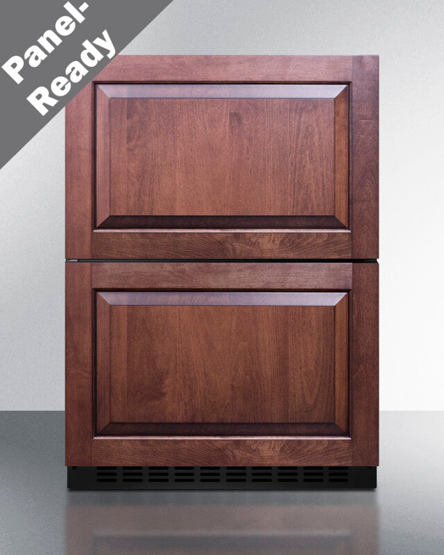 SUMMIT  24" Wide 2-Drawer All-Freezer, ADA Compliant - Stainless Steel/Black (ADFD243)