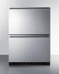SUMMIT  24" Wide 2-Drawer All-Freezer, ADA Compliant - Stainless Steel/Black (ADFD243)
