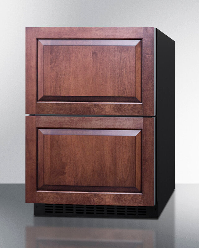 SUMMIT  24" Wide 2-Drawer All-Freezer, ADA Compliant - Stainless Steel/Black (ADFD243)