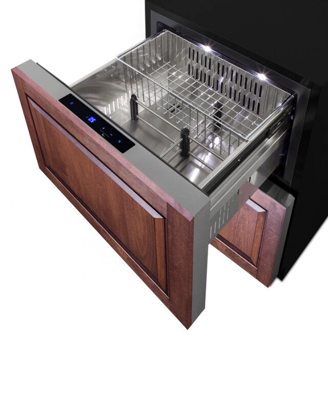 SUMMIT  24" Wide 2-Drawer All-Freezer, ADA Compliant - Stainless Steel/Black (ADFD243)
