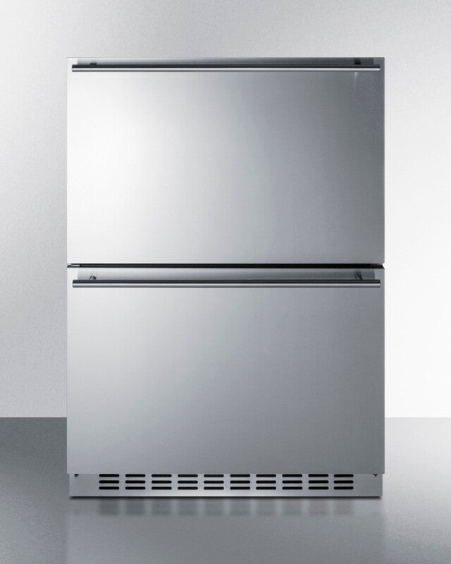 SUMMIT  24" Wide 2-Drawer All-Freezer, ADA Compliant - Stainless Steel (ADFD243CSS)