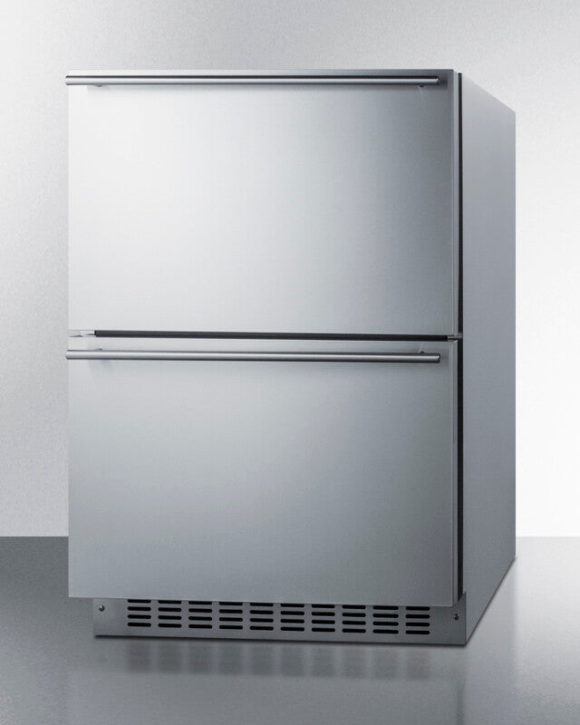 SUMMIT  24" Wide 2-Drawer All-Freezer, ADA Compliant - Stainless Steel (ADFD243CSS)