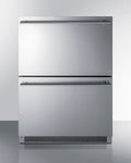 SUMMIT  24" Wide 2-Drawer All-Freezer, ADA Compliant - Stainless Steel (ADFD2D24)