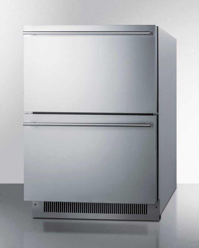SUMMIT  24" Wide 2-Drawer All-Freezer, ADA Compliant - Stainless Steel (ADFD2D24)