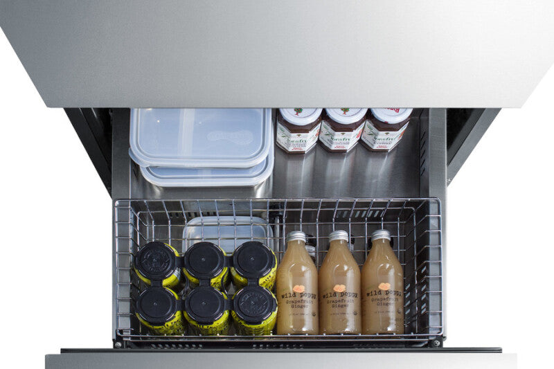 SUMMIT  24" Wide 2-Drawer All-Refrigerator, ADA Compliant (Panels Not Included) - Panel-Ready (ADRD24PNR)