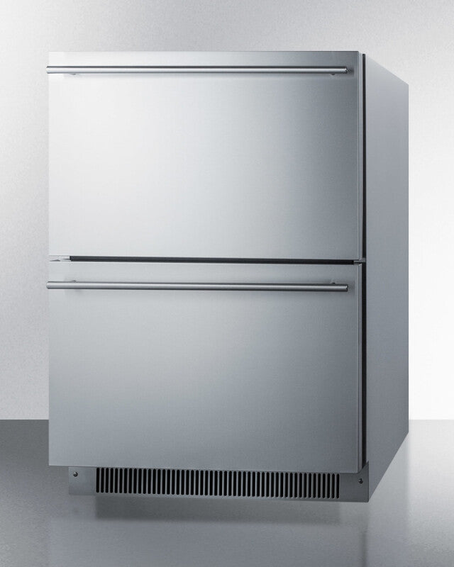 SUMMIT  24" Wide 2-Drawer All-Refrigerator, ADA Compliant (Panels Not Included) - Panel-Ready (ADRD24PNR)