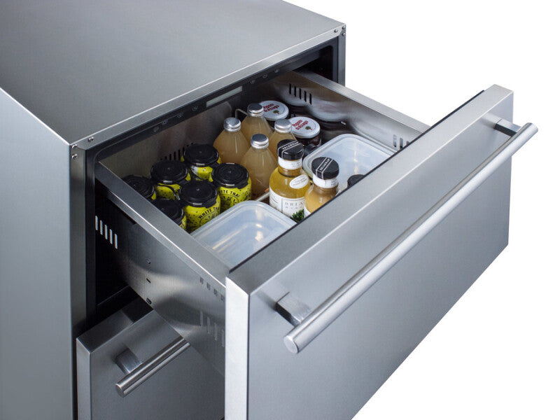 SUMMIT  24" Wide 2-Drawer All-Refrigerator, ADA Compliant (Panels Not Included) - Panel-Ready (ADRD24PNR)