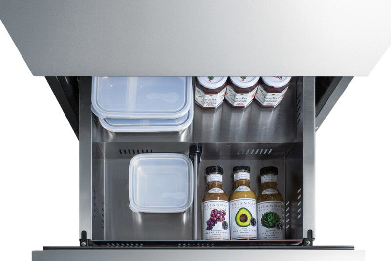 SUMMIT  24" Wide 2-Drawer All-Refrigerator, ADA Compliant (Panels Not Included) - Panel-Ready (ADRD24PNR)