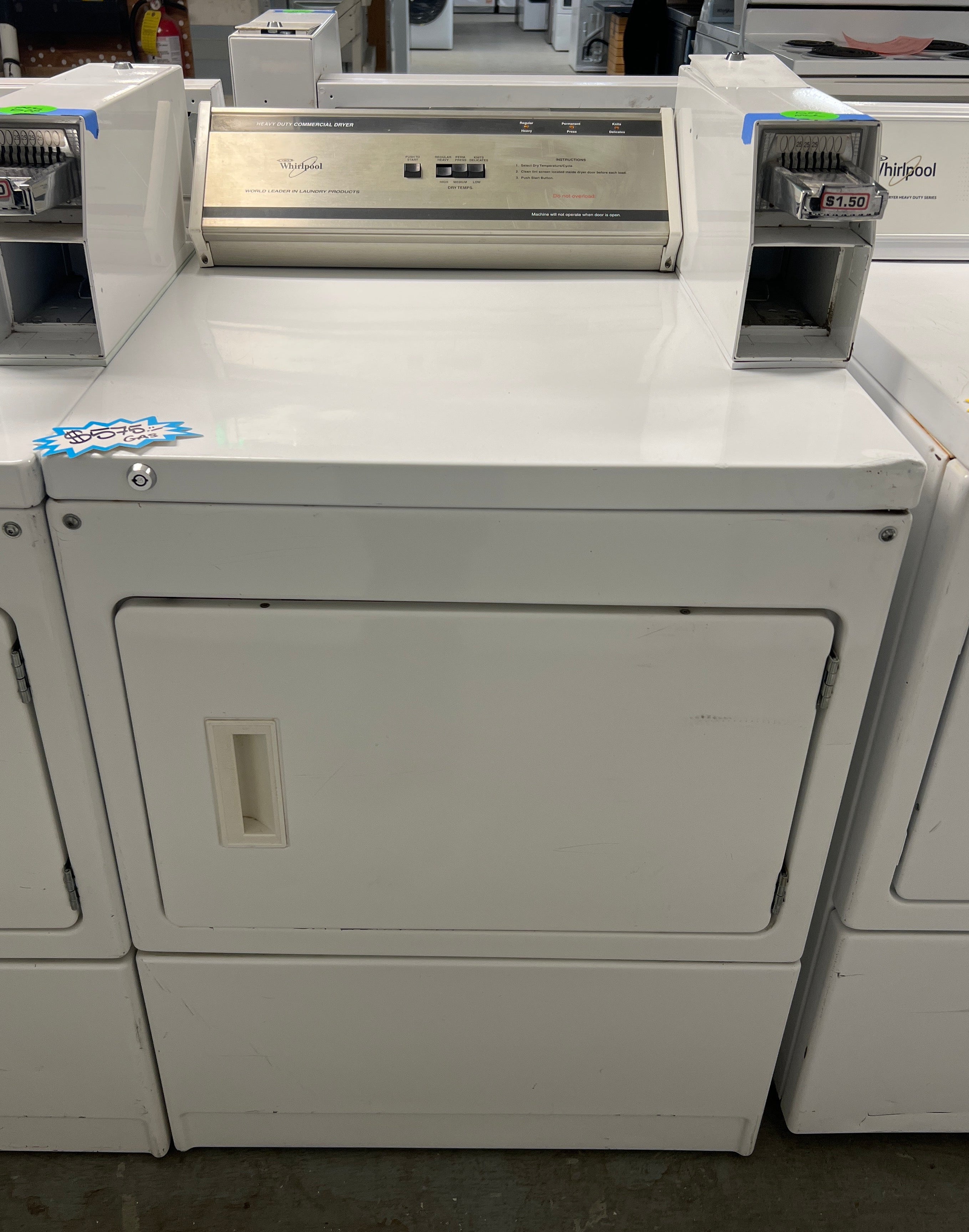 Whirlpool Gas Coin Op Dryer