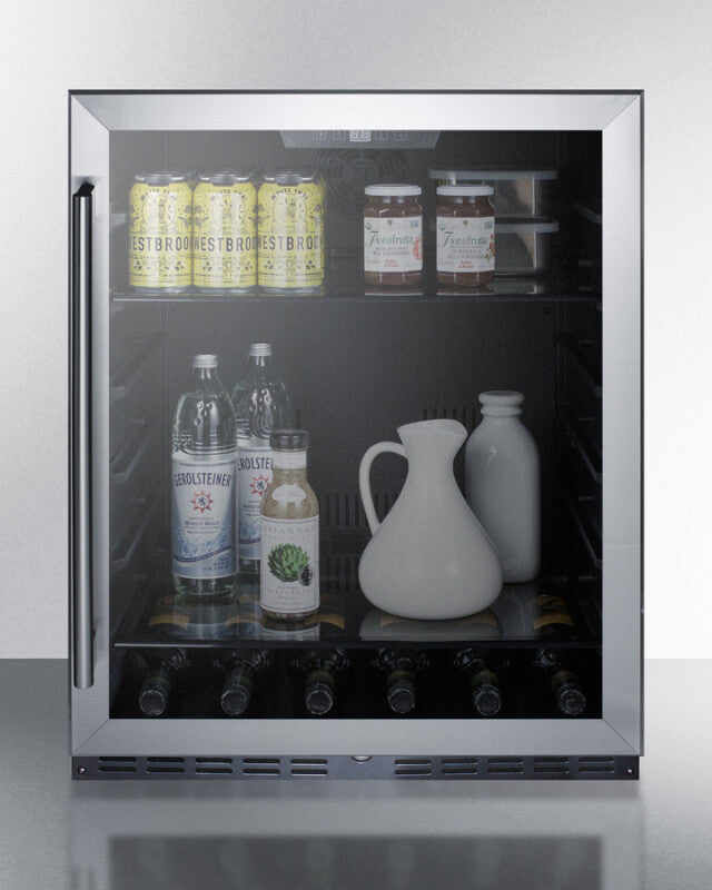 SUMMIT  24" Wide Built-In Commercial Beverage Center, ADA Compliant - Black (AL57G)