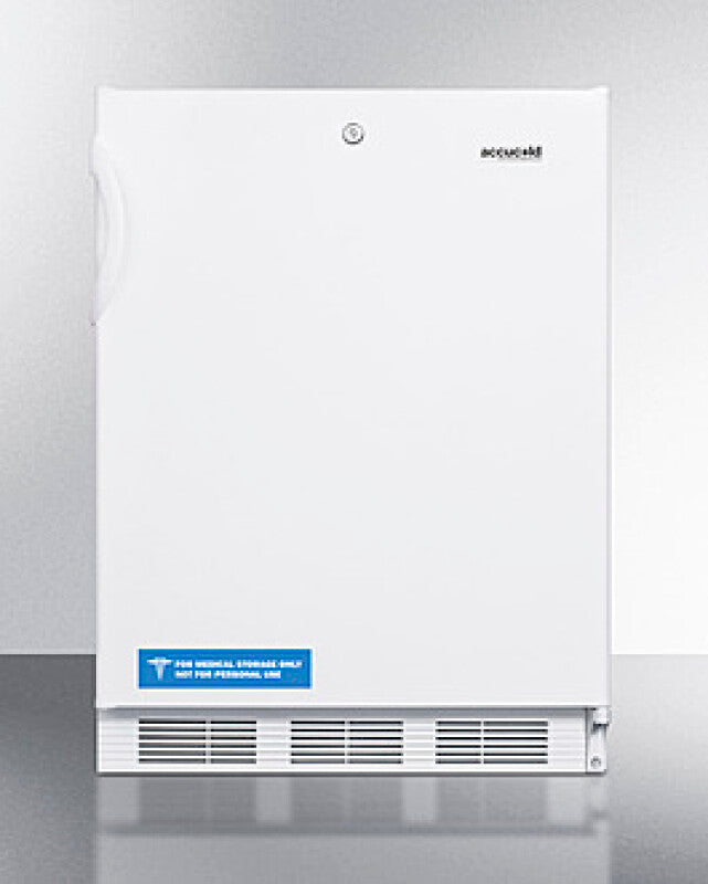 SUMMIT  24" Wide Refrigerator-Freezer, ADA Compliant - White (AL650LW)