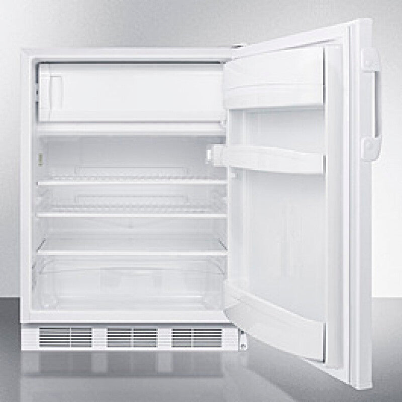 SUMMIT  24" Wide Refrigerator-Freezer, ADA Compliant - White (AL650LW)