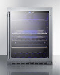 SUMMIT  24" Wide Built-In Beverage Cooler, ADA Compliant - Stainless Steel (ALBV2466CSS)