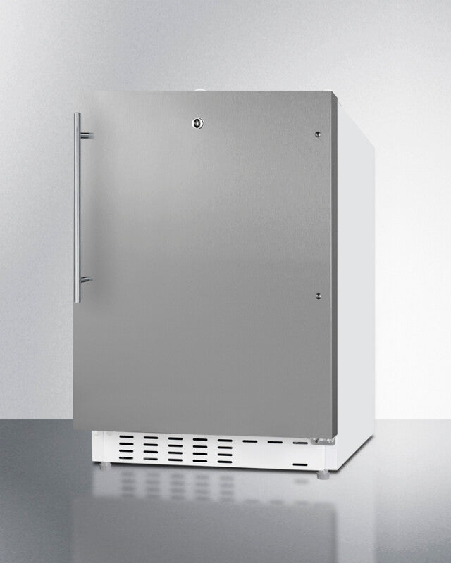 SUMMIT  21" Wide Built-in Refrigerator-Freezer, ADA Compliant - White (ALRF48SSHV)