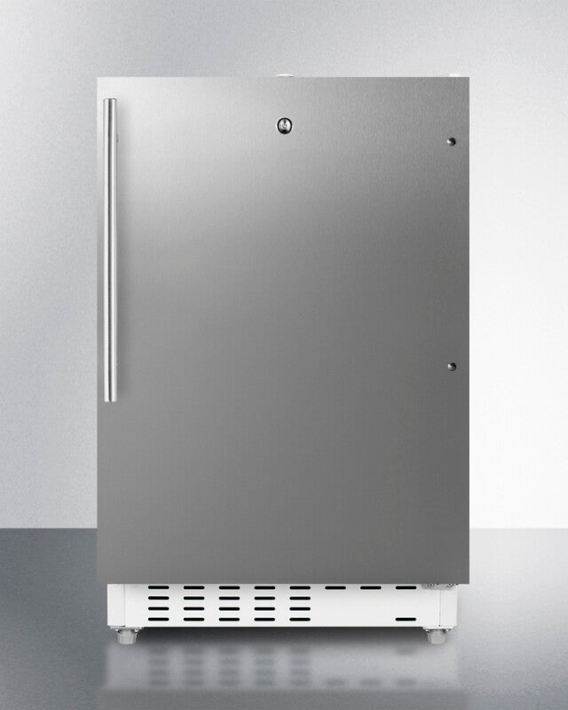 SUMMIT  21" Wide Built-in Refrigerator-Freezer, ADA Compliant - White (ALRF48SSHV)