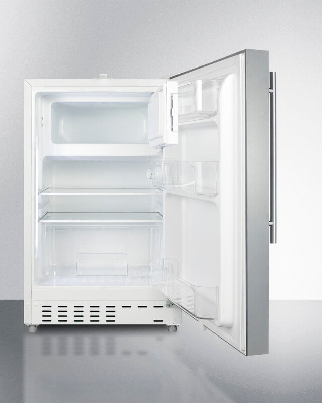 SUMMIT  21" Wide Built-in Refrigerator-Freezer, ADA Compliant - White (ALRF48SSHV)