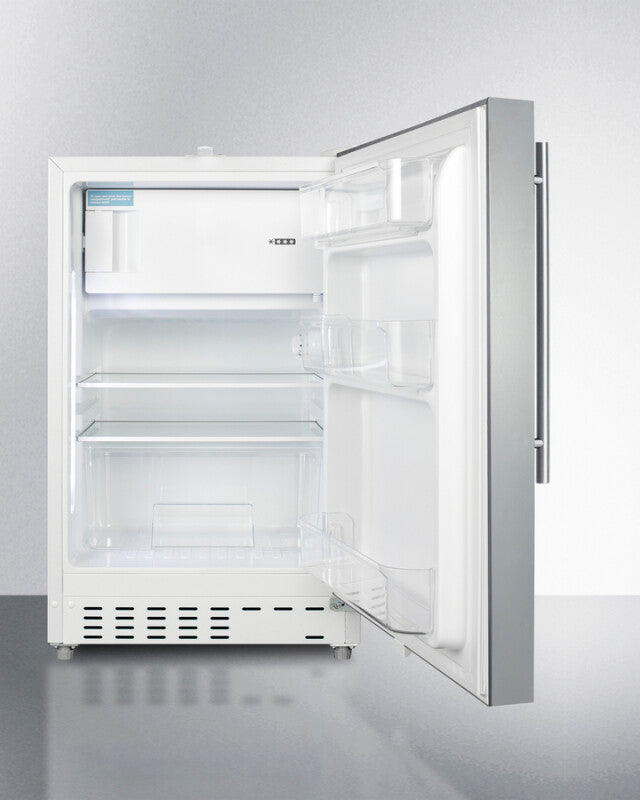 SUMMIT  21" Wide Built-in Refrigerator-Freezer, ADA Compliant - White (ALRF48SSHV)