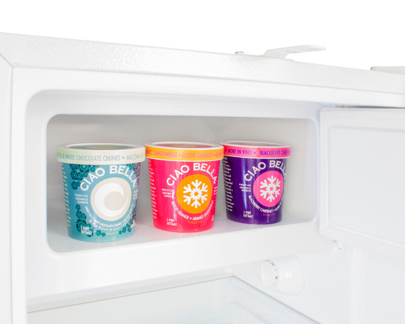 SUMMIT  21" Wide Built-in Refrigerator-Freezer, ADA Compliant - White (ALRF48SSHV)