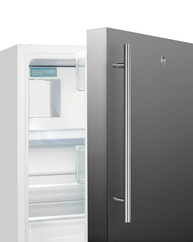 SUMMIT  21" Wide Built-in Refrigerator-Freezer, ADA Compliant - White (ALRF48SSHV)