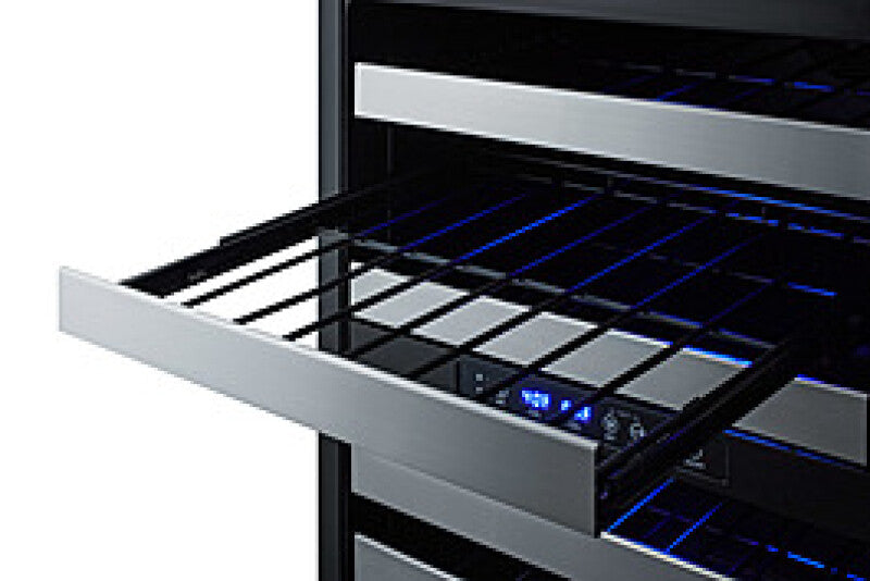 SUMMIT  24" Wide Built-In Wine Cellar, ADA Compliant - Black (ALWC532)