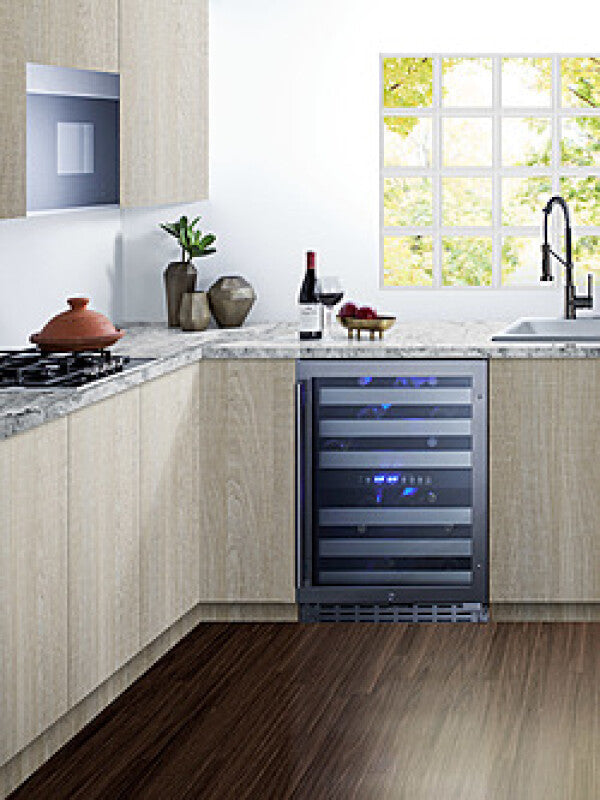 SUMMIT  24" Wide Built-In Wine Cellar, ADA Compliant - Black (ALWC532)