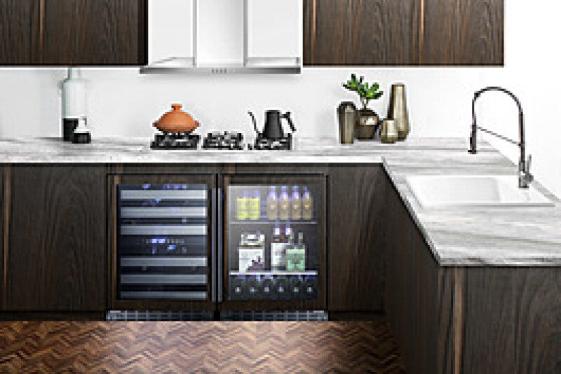 SUMMIT  24" Wide Built-In Wine Cellar, ADA Compliant (Panel Not Included) - Black (ALWC532PNR)