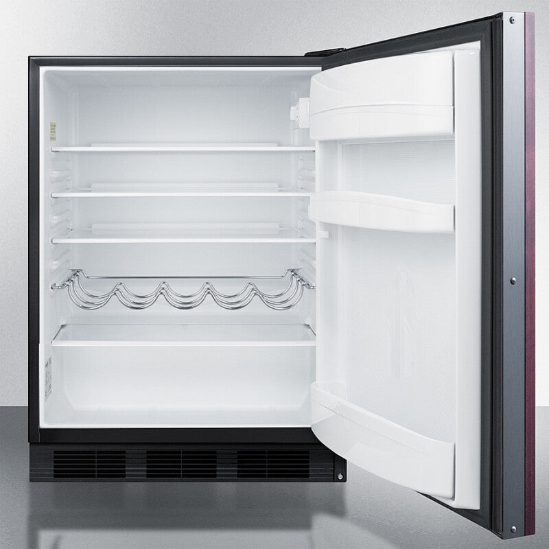 SUMMIT  24" Wide Built-In All-Refrigerator, ADA Compliant (Panel Not Included) - Black (AR5BIF)