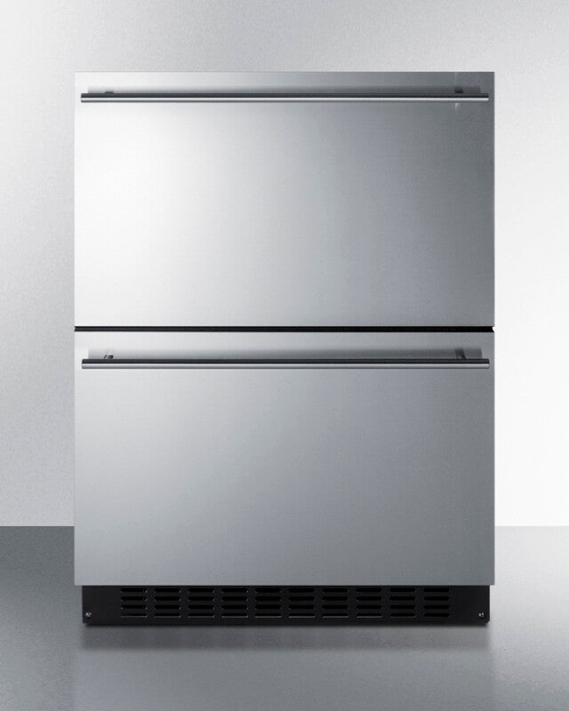 SUMMIT  24" Wide 2-Drawer All-Refrigerator, ADA Compliant - Stainless Steel (ASDR2414)