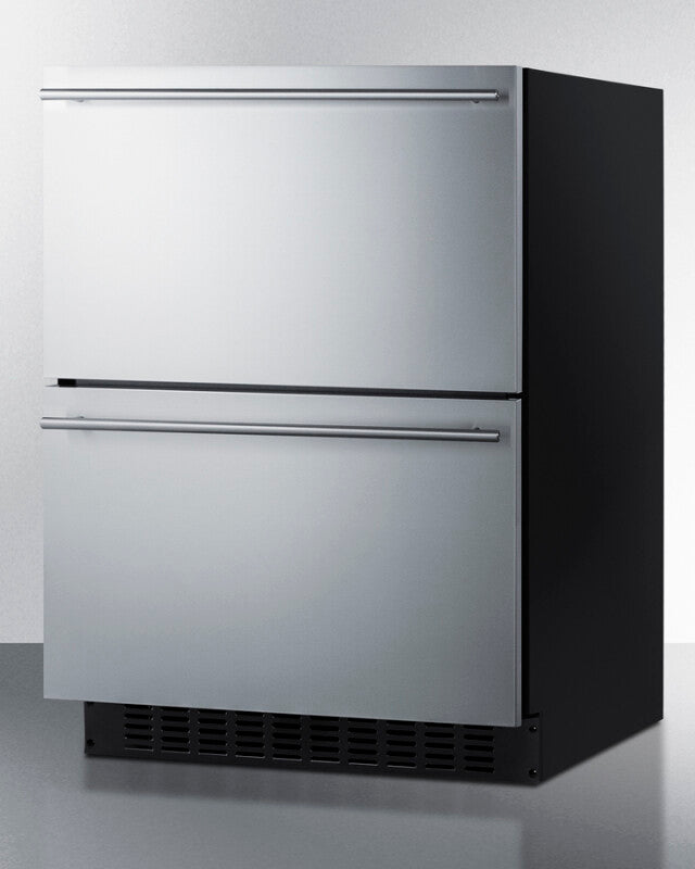 SUMMIT  24" Wide 2-Drawer All-Refrigerator, ADA Compliant - Stainless Steel (ASDR2414)