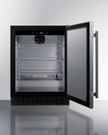 SUMMIT  24" Wide Built-In All-Refrigerator, ADA Compliant - Stainless Steel/Black (ASDS2413)