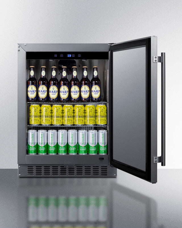 Summit  24" Wide Built-In All-Refrigerator, ADA Compliant - Stainless Steel (ASDS2413CSS)