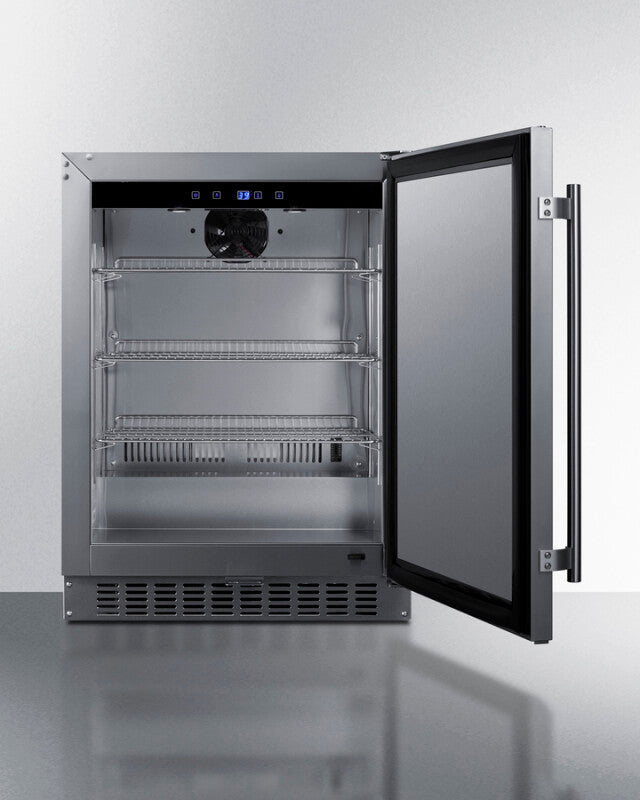 Summit  24" Wide Built-In All-Refrigerator, ADA Compliant - Stainless Steel (ASDS2413CSS)